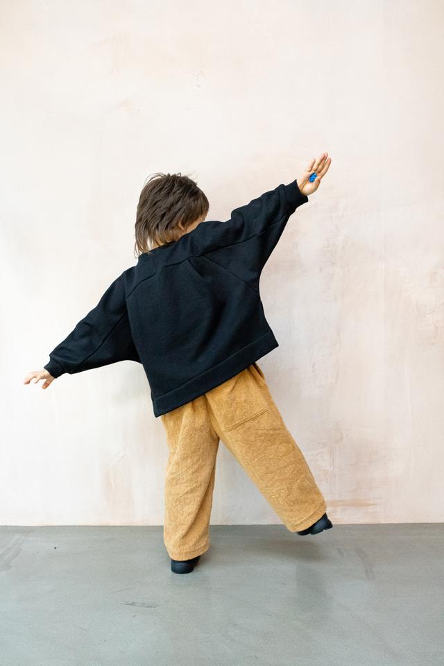 Studio Koter oversized black kids jumper and teddy fleece trousers