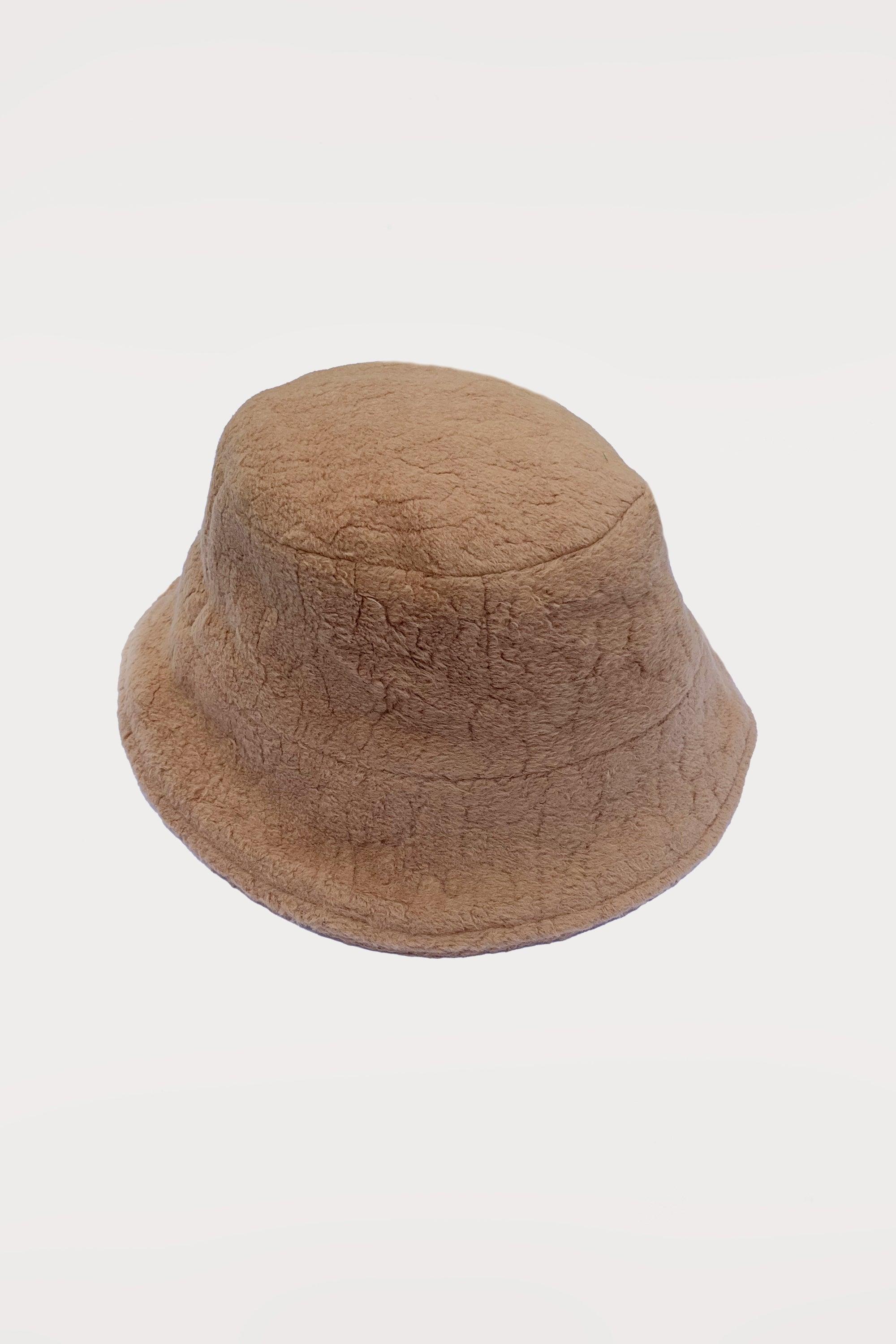 Jamie Teddy Bucket Hat - JAMIE_TEDDY_fleece_BROWN_bucket_hat