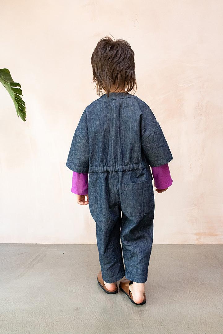 infant boiler suit denim kids overalls