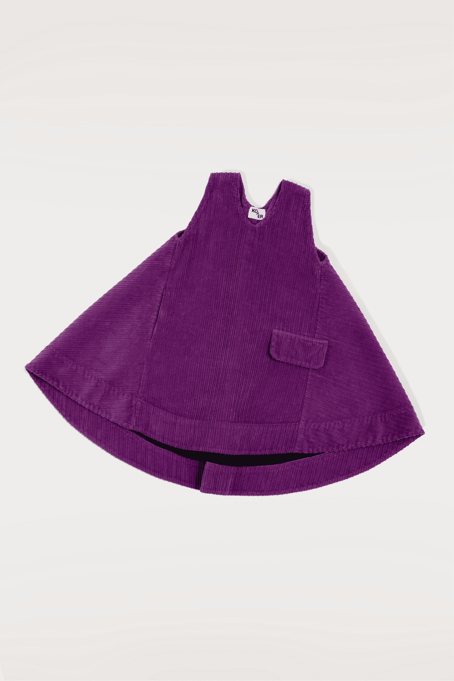 Studio koter purple kidswear a-line dress in corduroy stocked in kidswear shop ando stores.